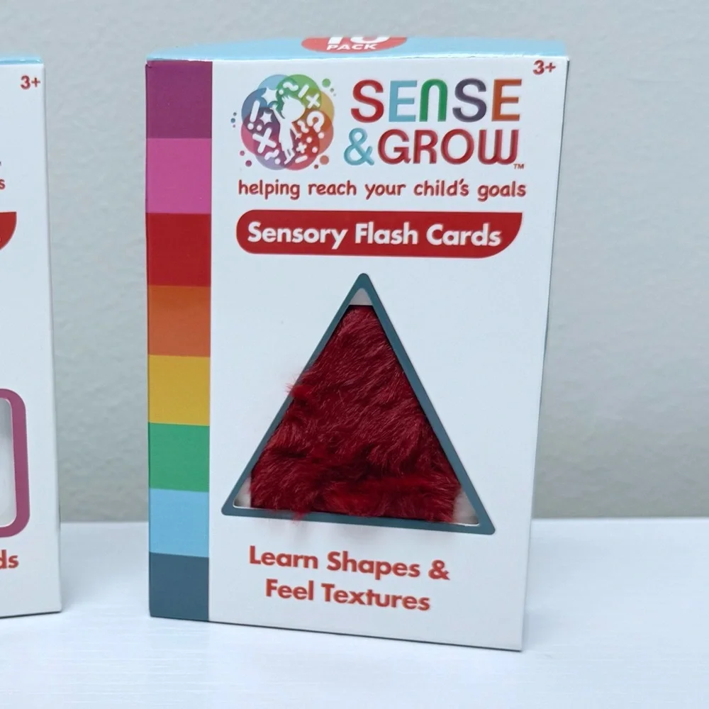 New! 2 Sets Cards 10 Sight Words & Sentences & 10 Shape & Feel Texture